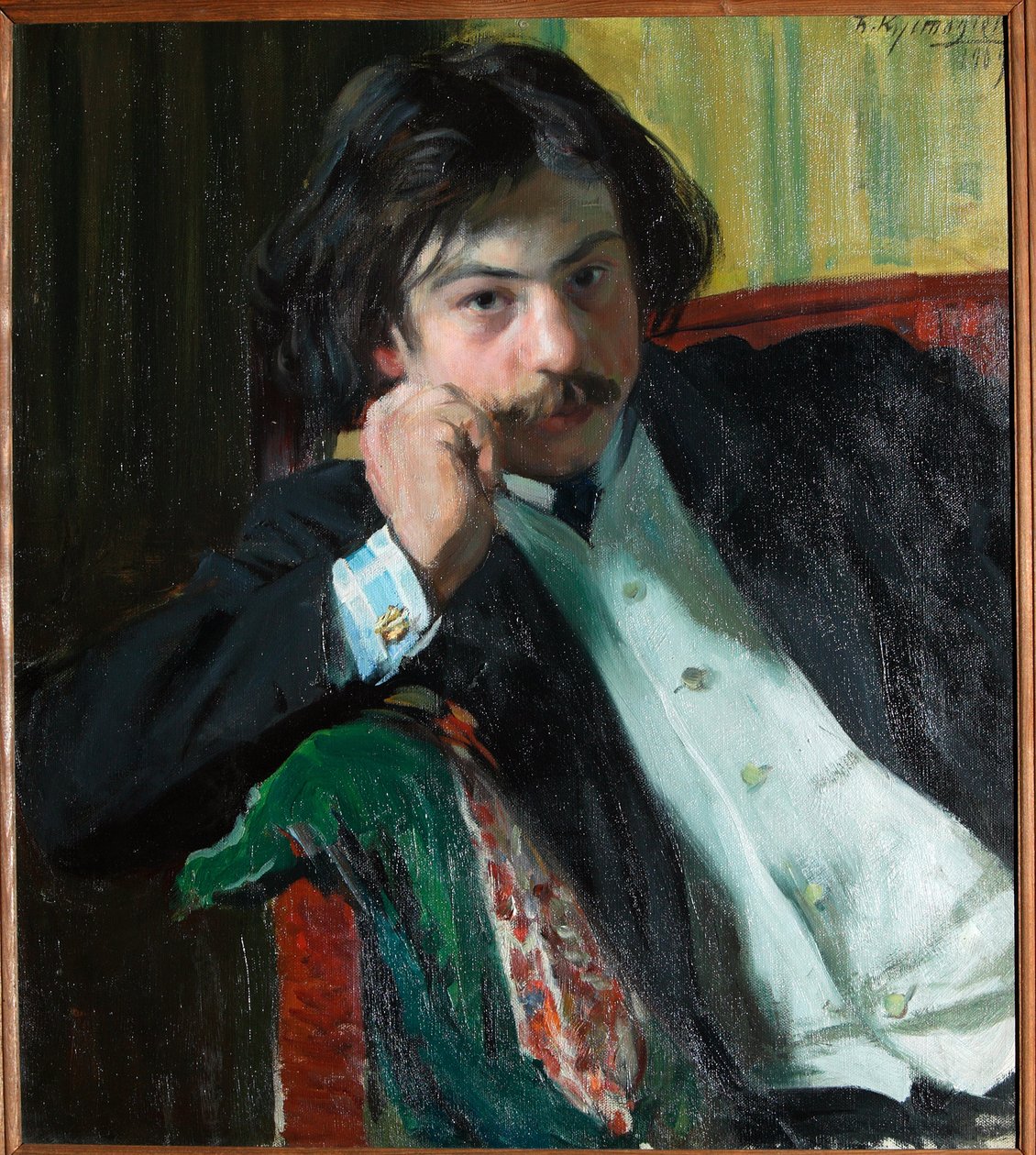 Retrato do poeta Janko Lavrin (1887-1986). Peinture de Boris Mikhaylovich Kustodiev (Koustodiev) (1878-1927), huile sur toile de Boris Mikhailovich Kustodiev