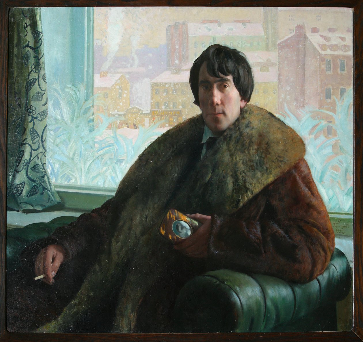 Retrato do escultor e arquiteto Isidor Zolotarevsky 1885-1961, 1922 de Boris Mikhailovich Kustodiev