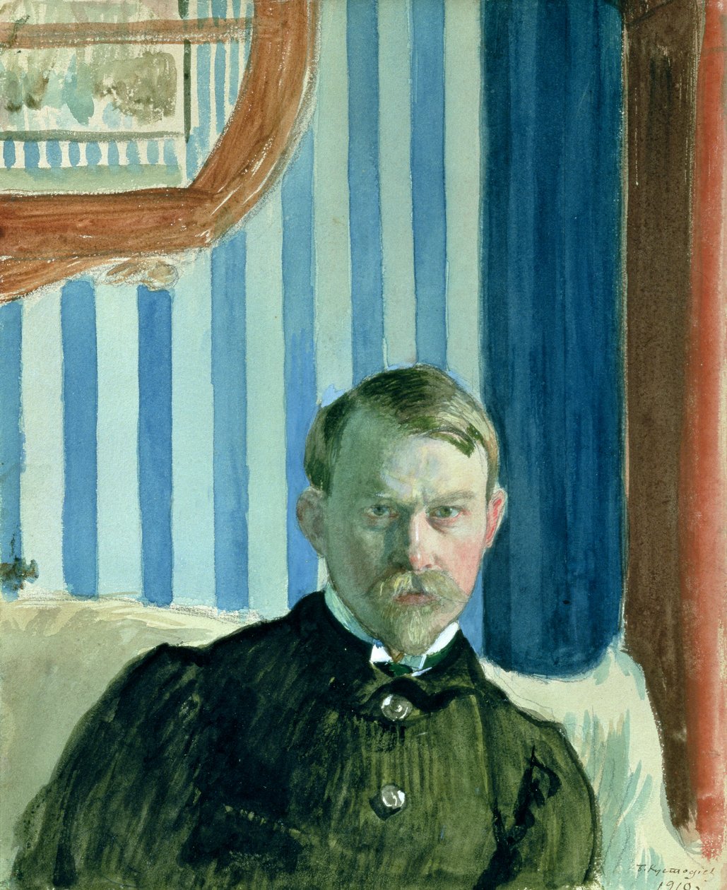 Auto-retrato de Boris Mikhailovich Kustodiev