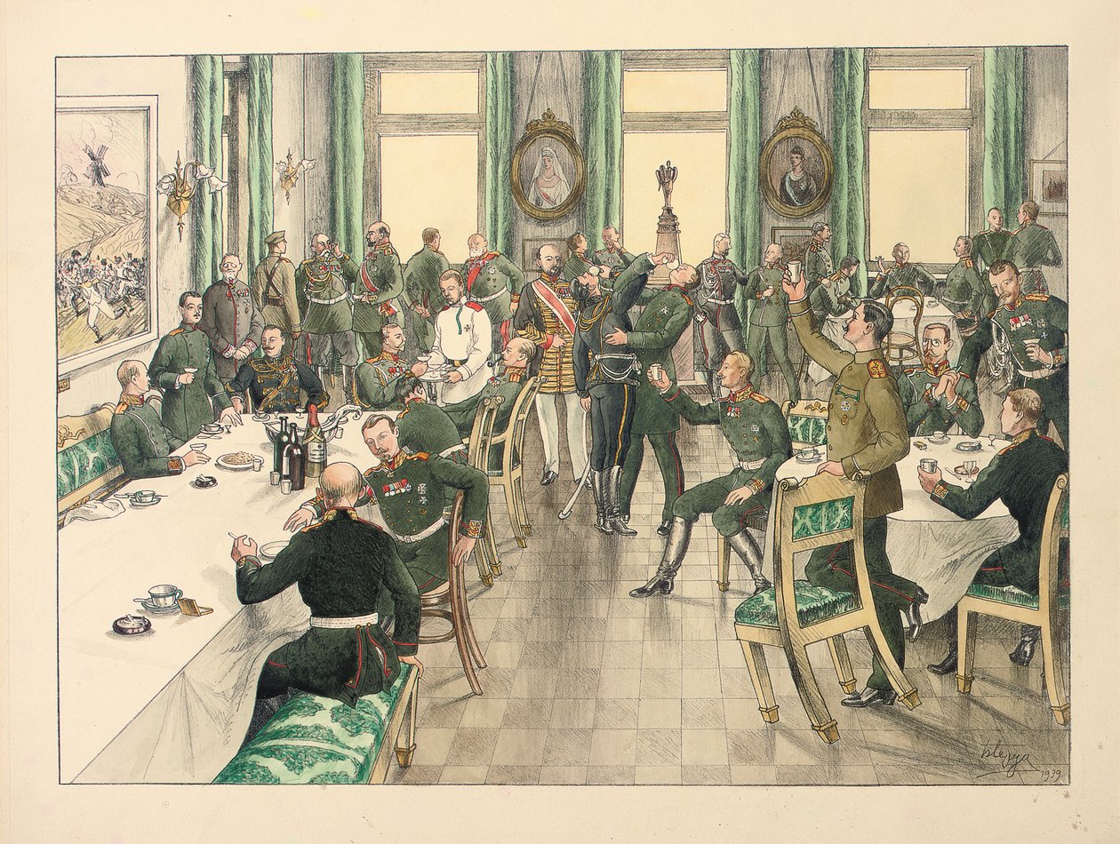 O Pequeno Almoço Tradicional realizado para comemorar a Batalha de Telish, na qual o Regimento de Guardas Egerski participou a 12 de Outubro de 1877 de Boris V. de Heroys