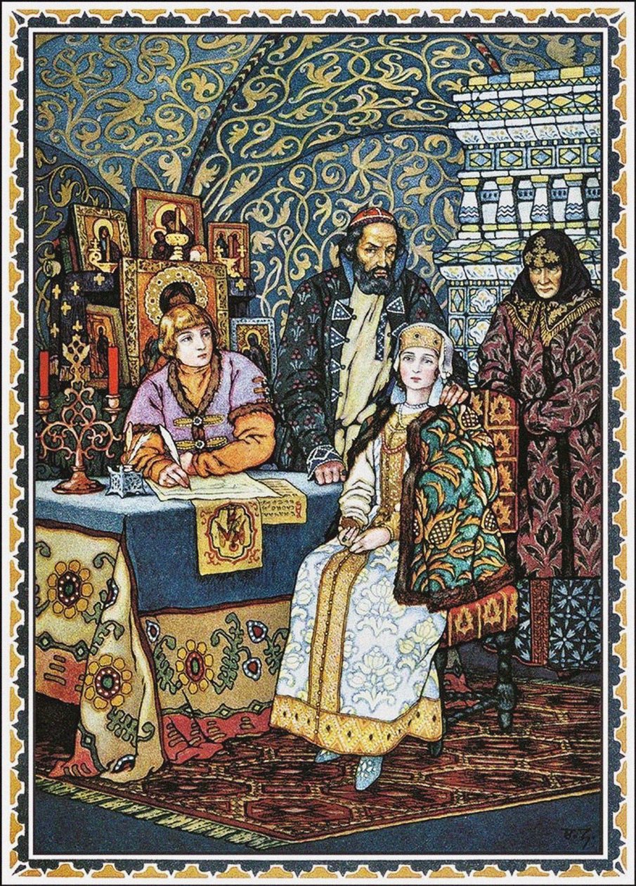 Boris Godunov e sua família, 1927 de Boris Vasilievich Zvorykin