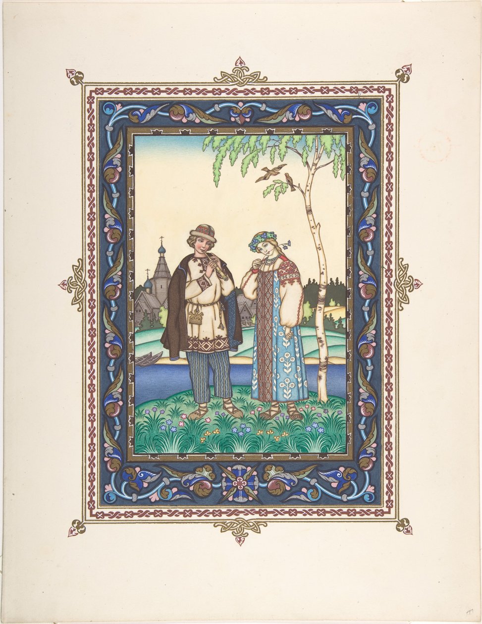 Ilustração para o conto de fadas Snegurochka, c. 1925 de Boris Vasilievich Zvorykin