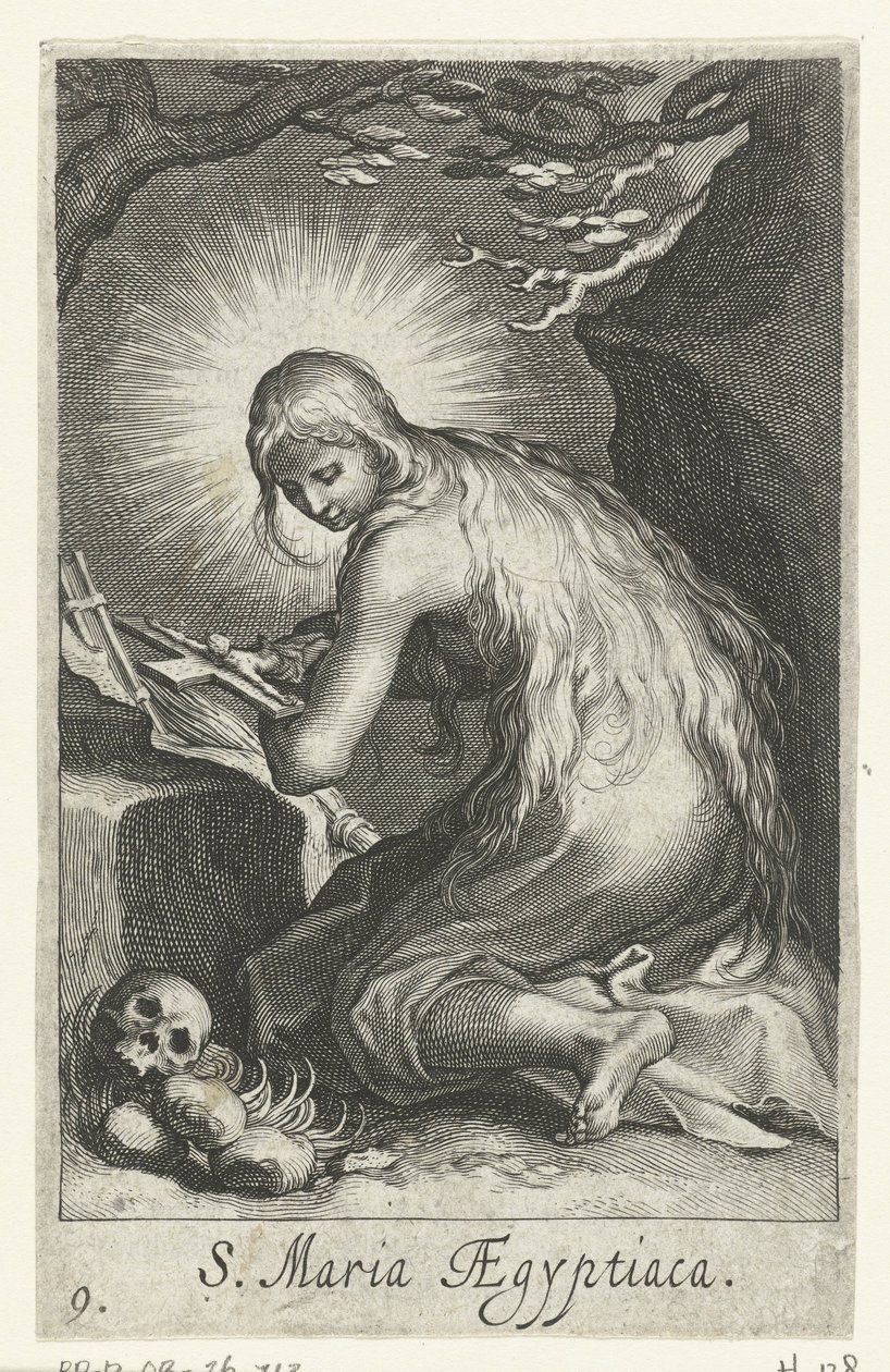 Santa Maria do Egito como Eremita Hermitesses (título da série) Sacra Eremus Ascetriarum (título da série) de Boëtius Adamsz. Bolswert