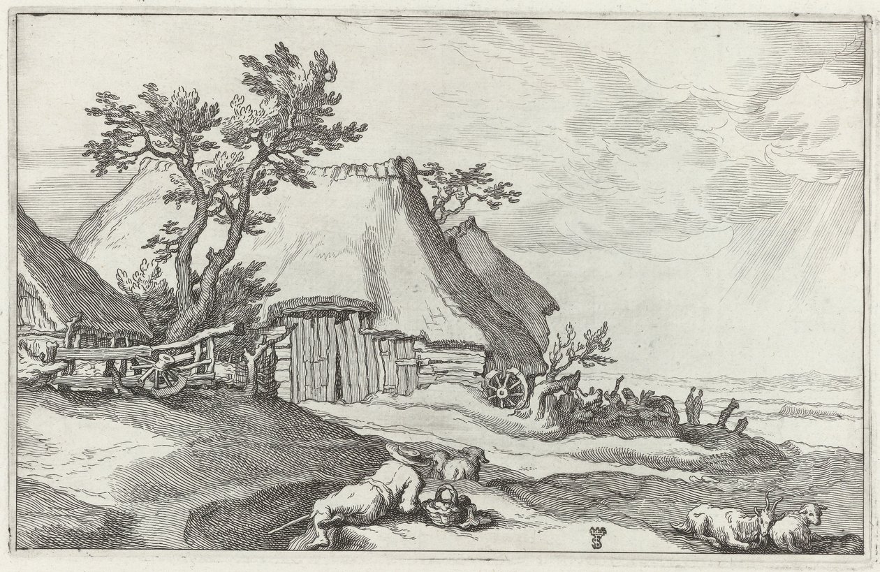 Paisagem com casa de campo de Boëtius Adamsz. Bolswert