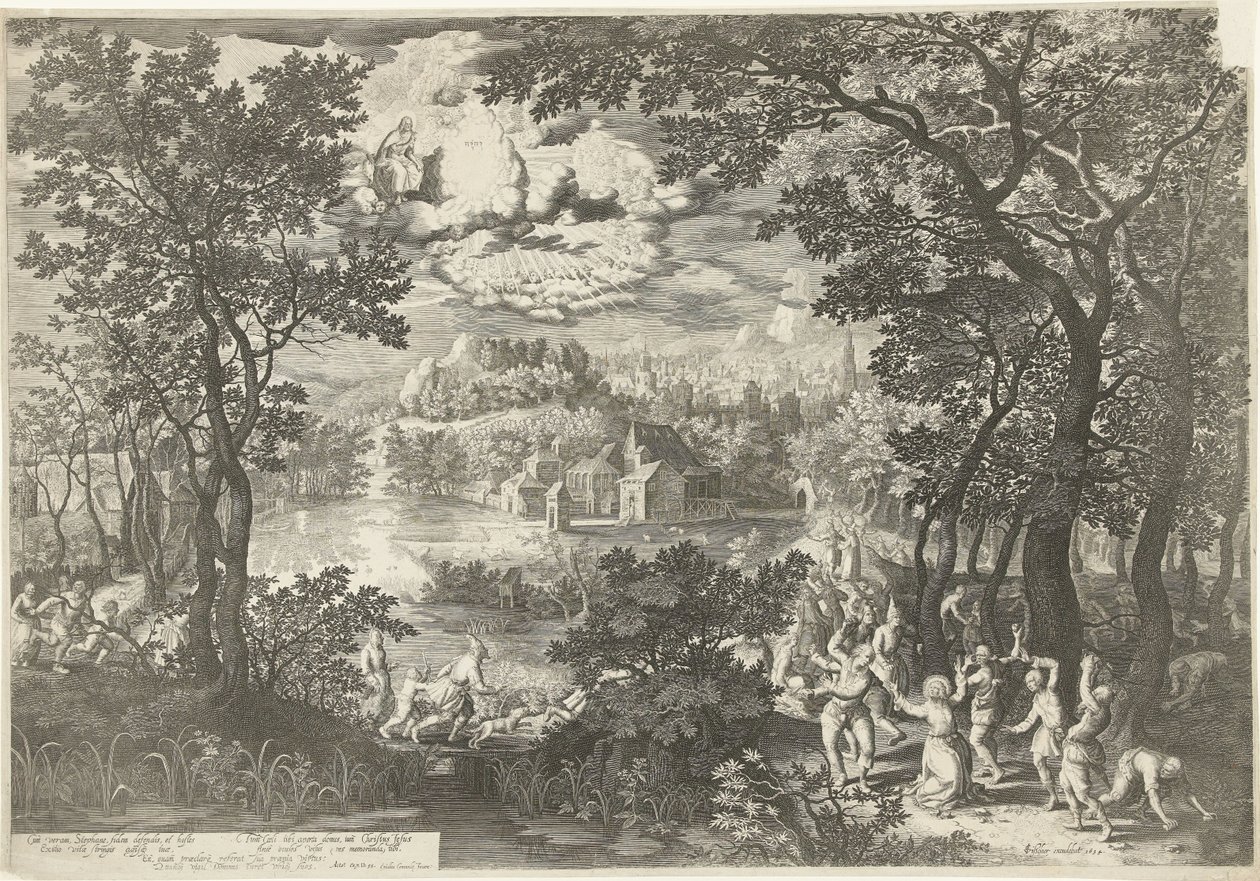 Paisagem com o Martírio de Santo Estêvão de Boëtius Adamsz. Bolswert
