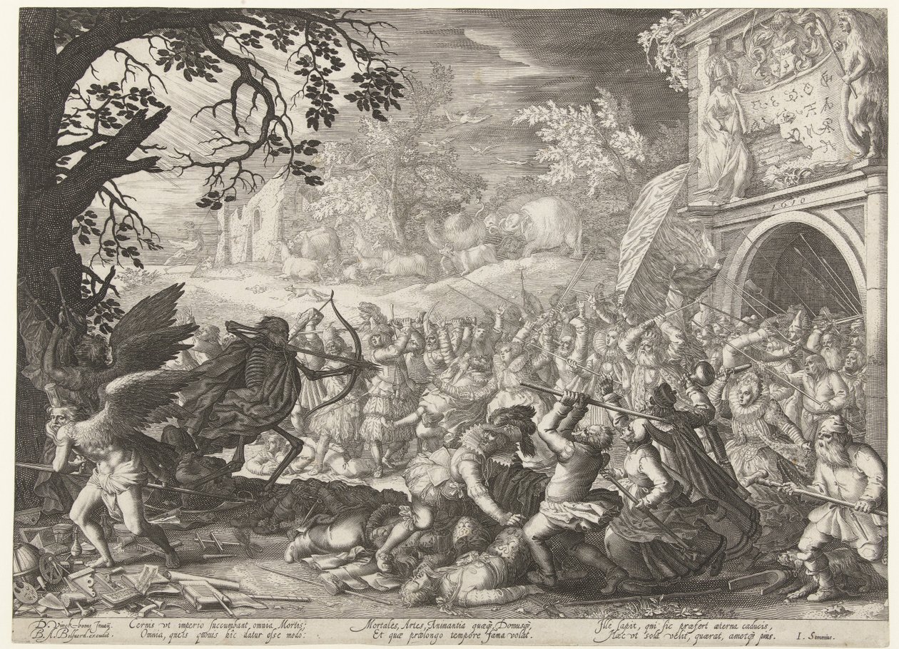 O Triunfo da Morte
A morte luta contra a humanidade de Boëtius Adamsz. Bolswert