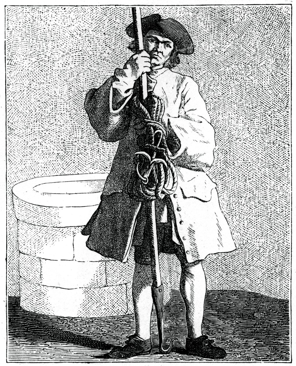 A Well Cleaner, 1737-1742. de Bouchardon