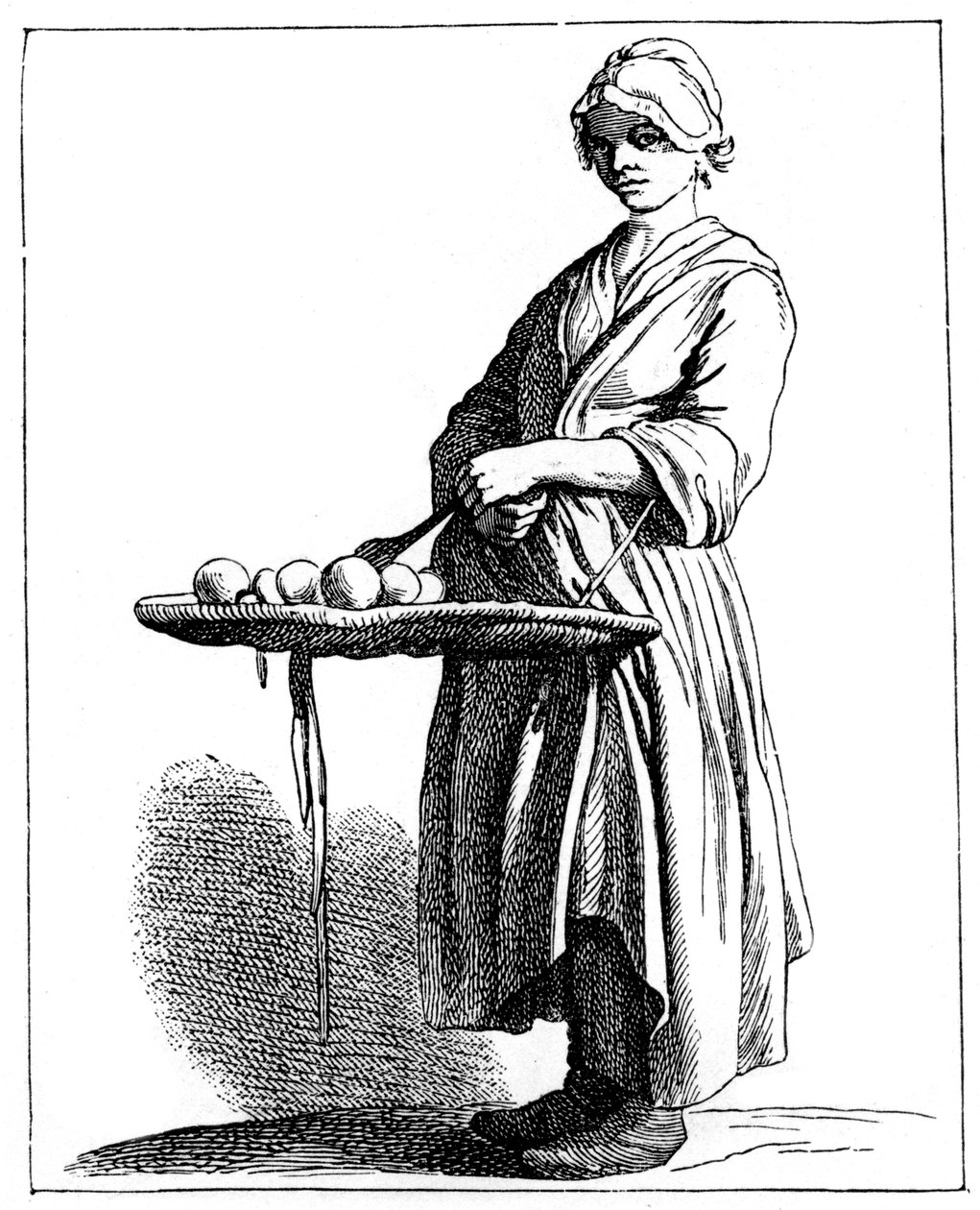 Vendedor de frutas, 1737-1742. de Bouchardon