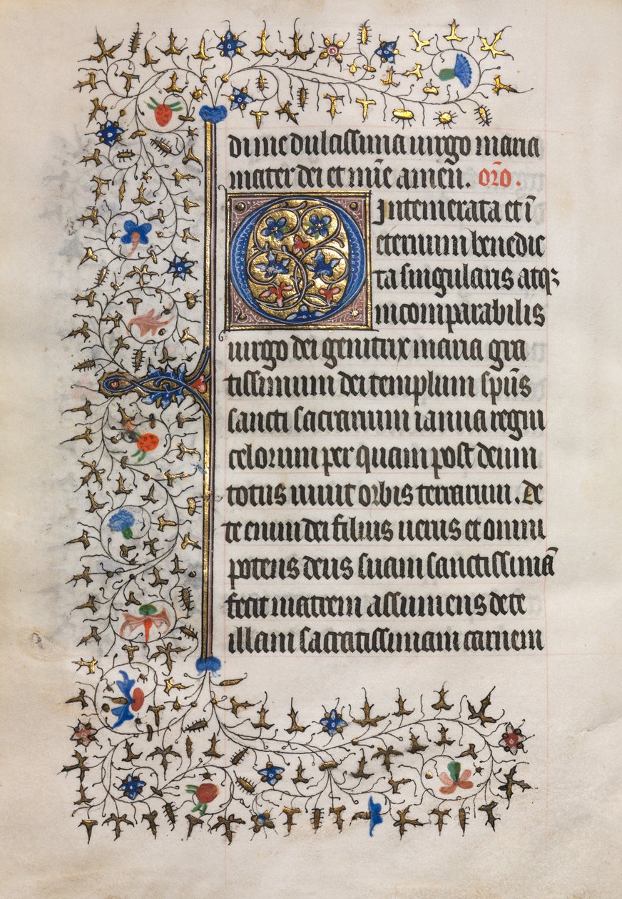 Livro de horas de uso de Paris: inicial decorada, c. 1420 de Boucicaut Master