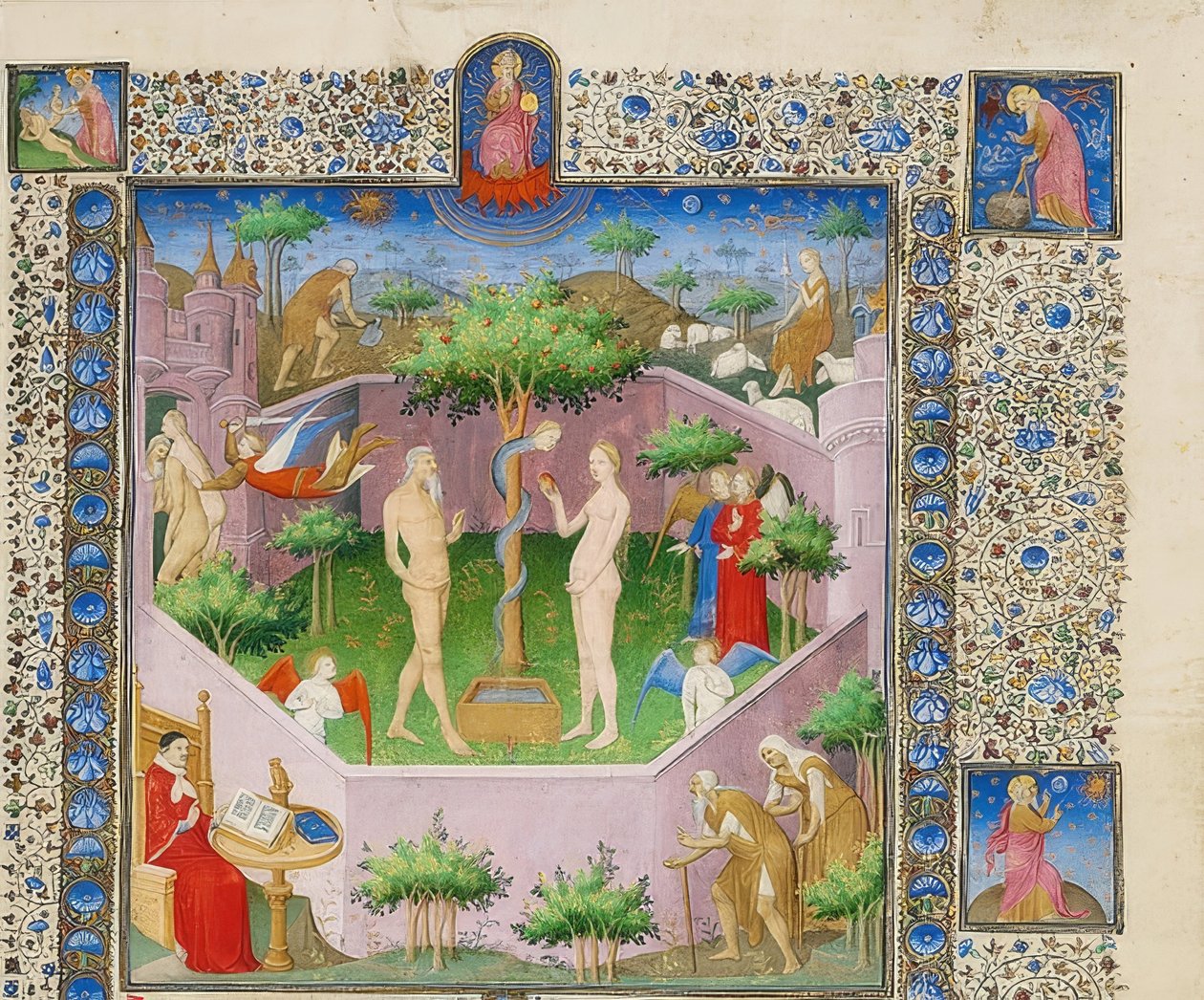 A história de Adão e Eva. Por volta de 1413-15 de Boucicaut Master