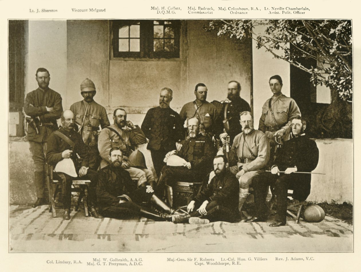 General Robertss Staff, Expedição Kandahar, c1880, 1901. de Bourne and Shepherd