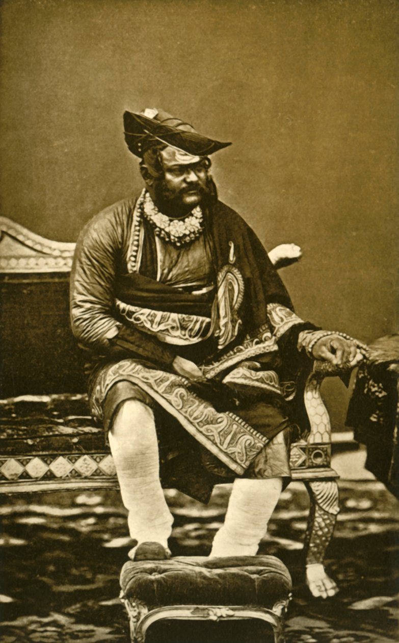 HH Geral O Maharajah Sindhia de Gwalior GCB, GCSI, c1870, 1901. de Bourne and Shepherd