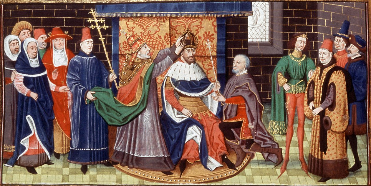 Coroação do imperador Carlos Magno de Brabant School