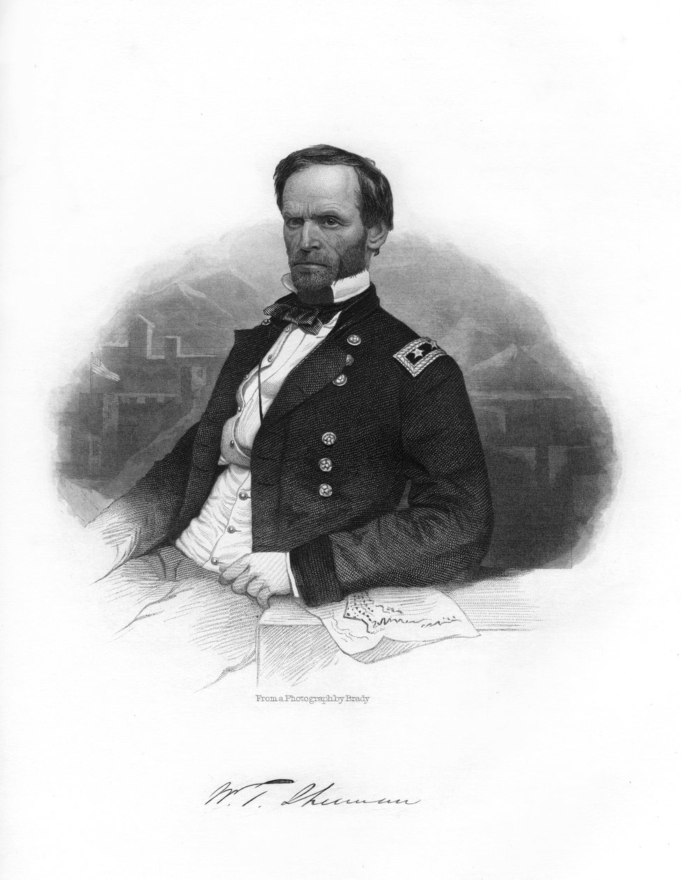 William Tecumseh Sherman, general da União, 1862-1867. de Brady