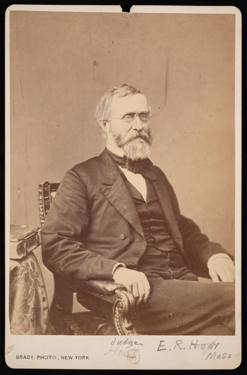Retrato de Ebenezer Rockwood Hoar 1816-1895, antes de 1895. de Brady