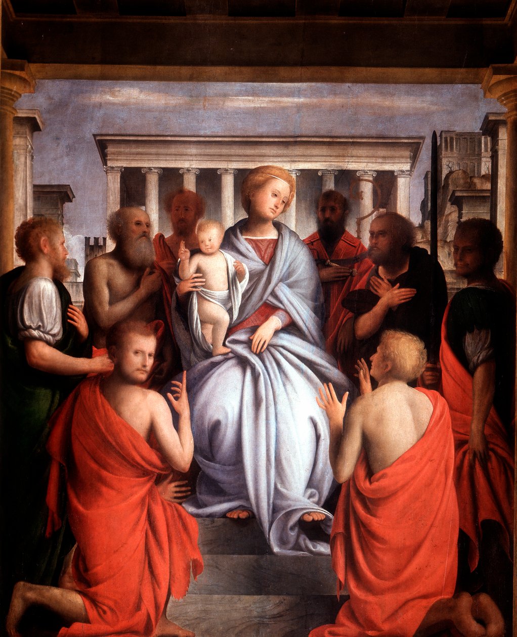 Madonna e Criança, final do século XV e XVI de Bramantino