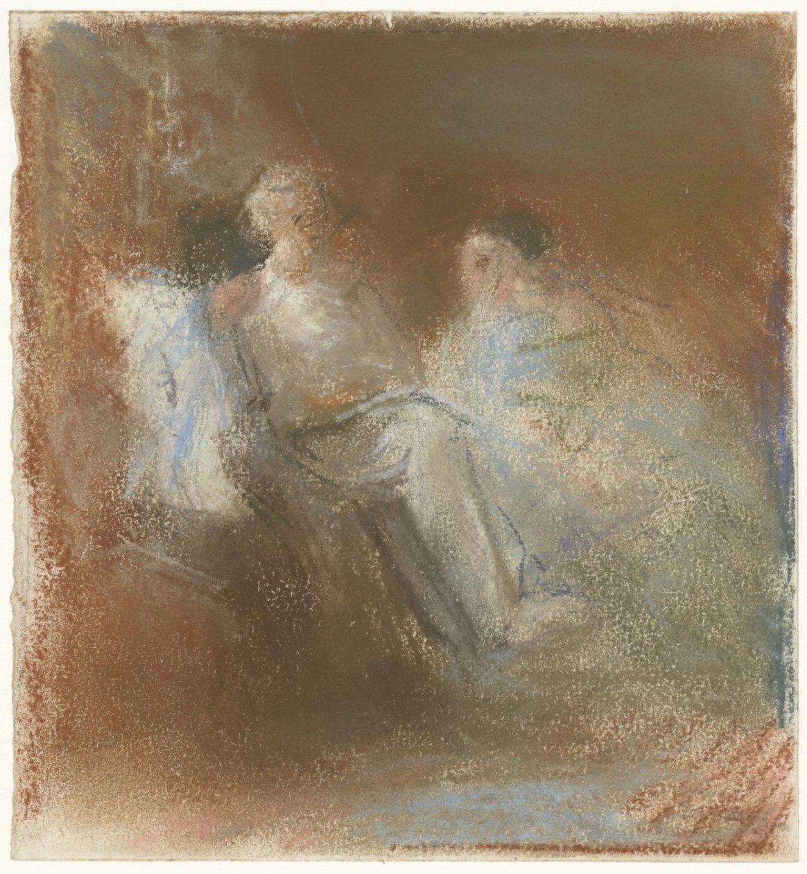 A. Grandmont com um livro e duas mulheres de Bramine Hubrecht