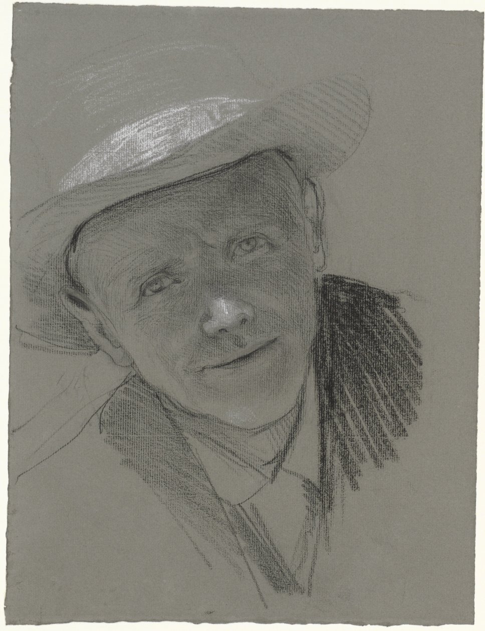 Retrato de um homem com um chapéu de Bramine Hubrecht