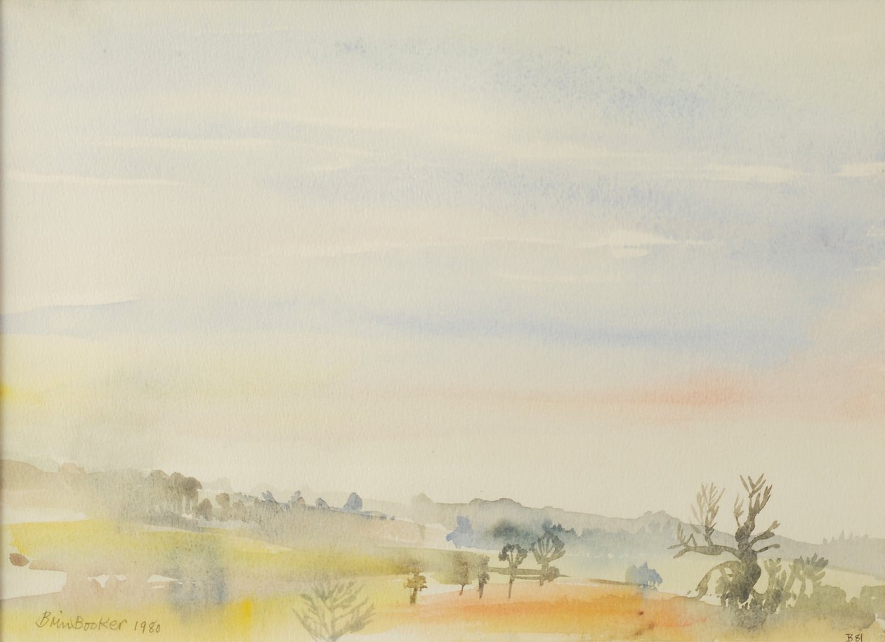 Paisagem, Great Bradley, 1980 (wc no papel) de Brenda Brin Booker