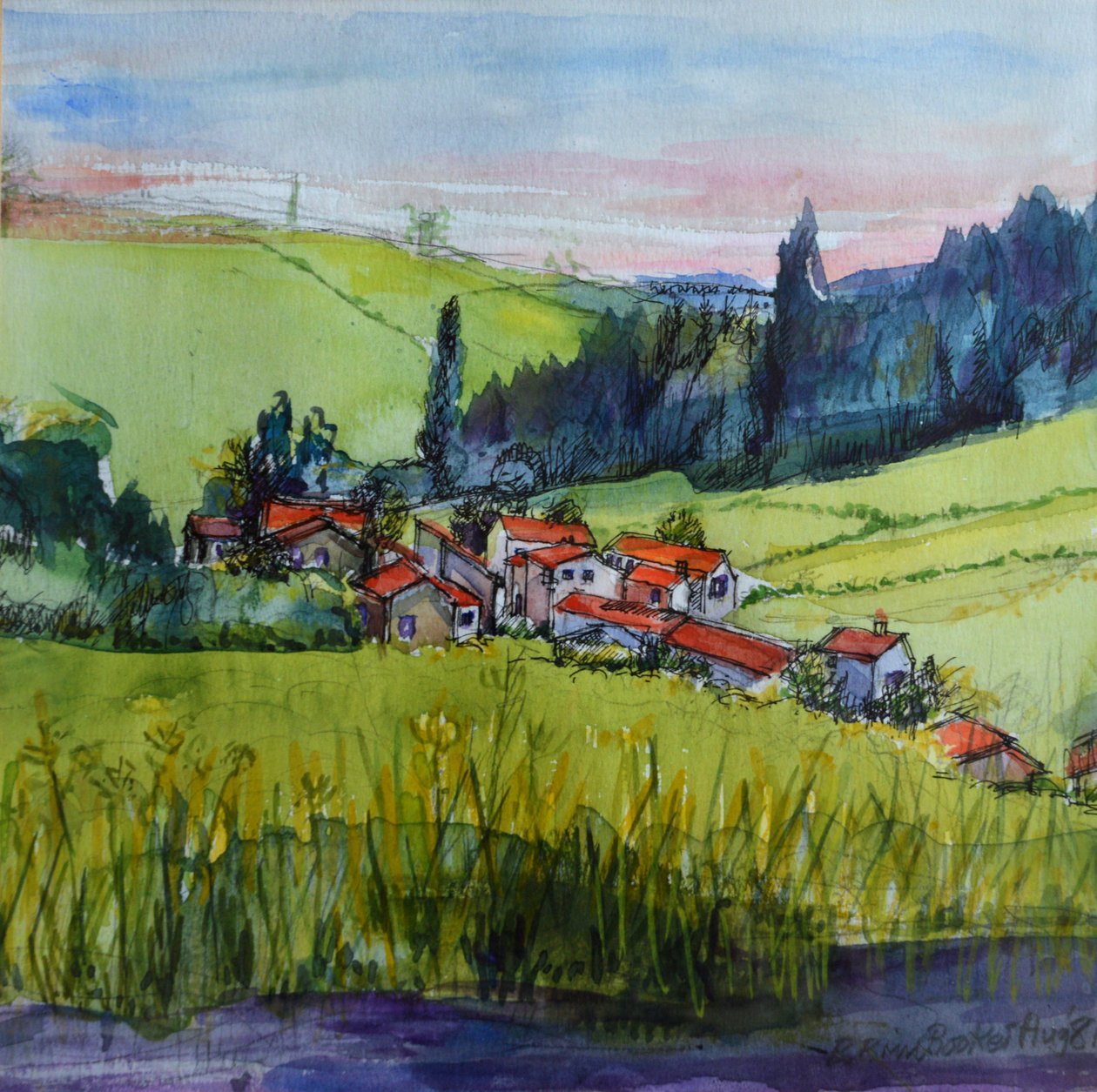 Aldeia na Auvergne (wc no papel) de Brenda Brin Booker