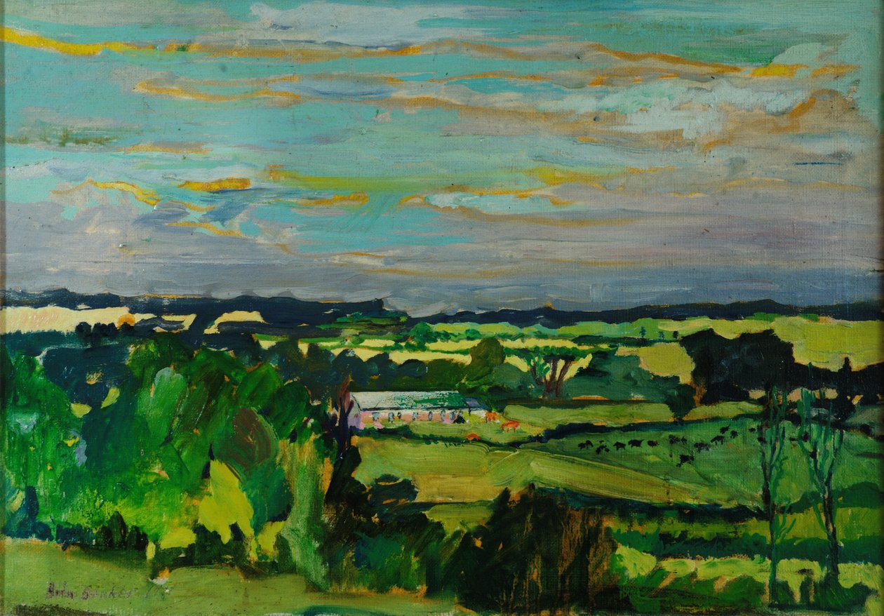 Do outro lado do vale, Bedfordshire, 1973 de Brenda Brin Booker