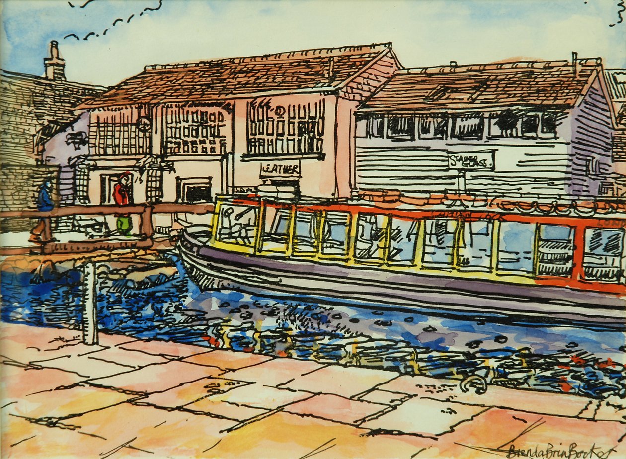 Museu do Canal, Eclusa de Camden (aquarela sobre papel) de Brenda Brin Booker