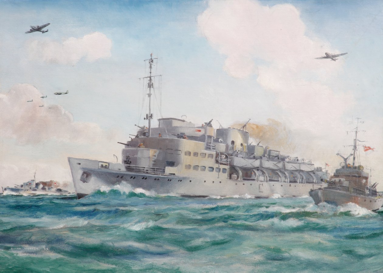 HMS Prins Albert a caminho de Dieppe com o comando n ° 4, 19 de agosto de 1942 de Brian Joseph Mullen