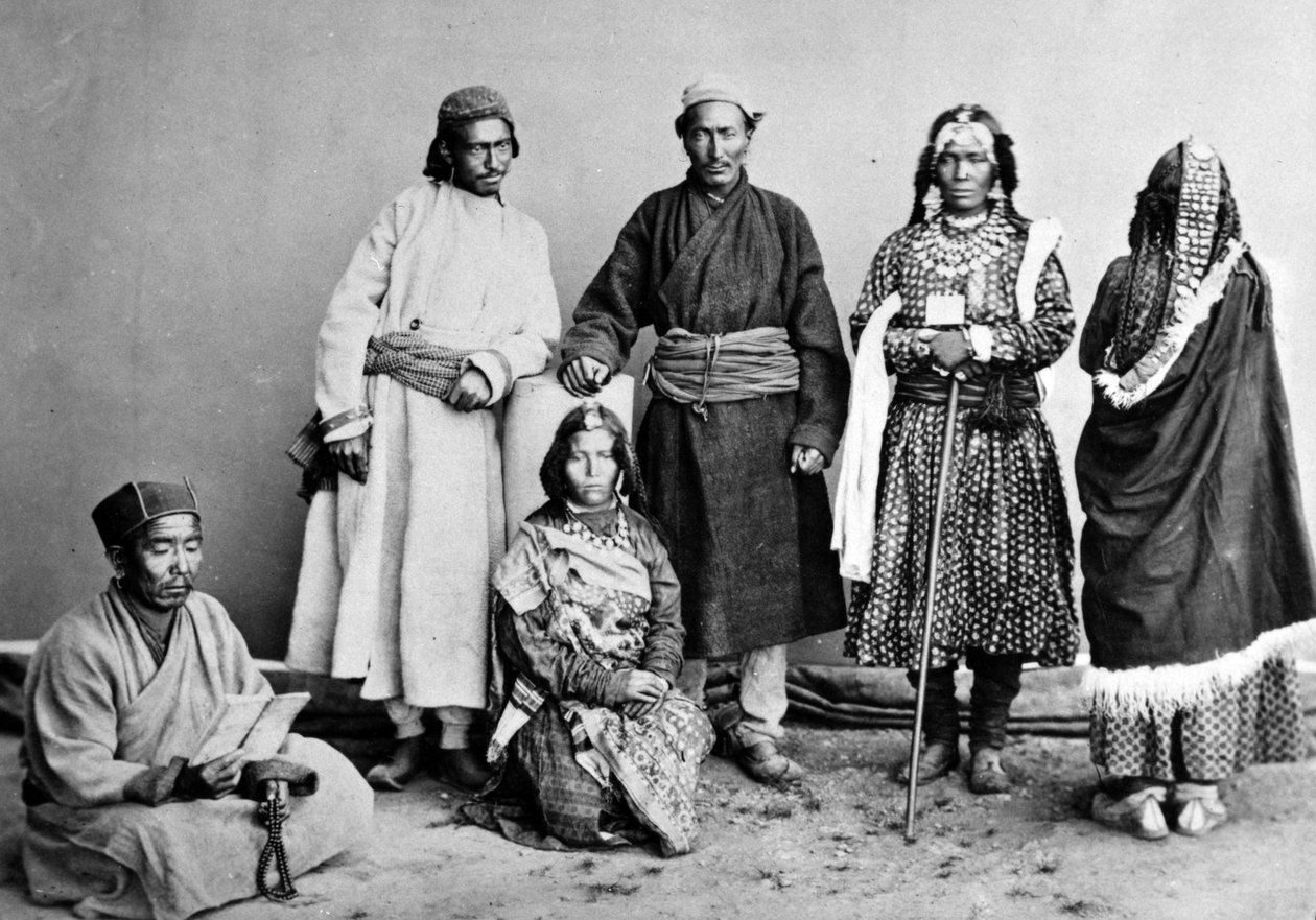 Bot pessoas de Ladakh, c.1860s de British Photographer