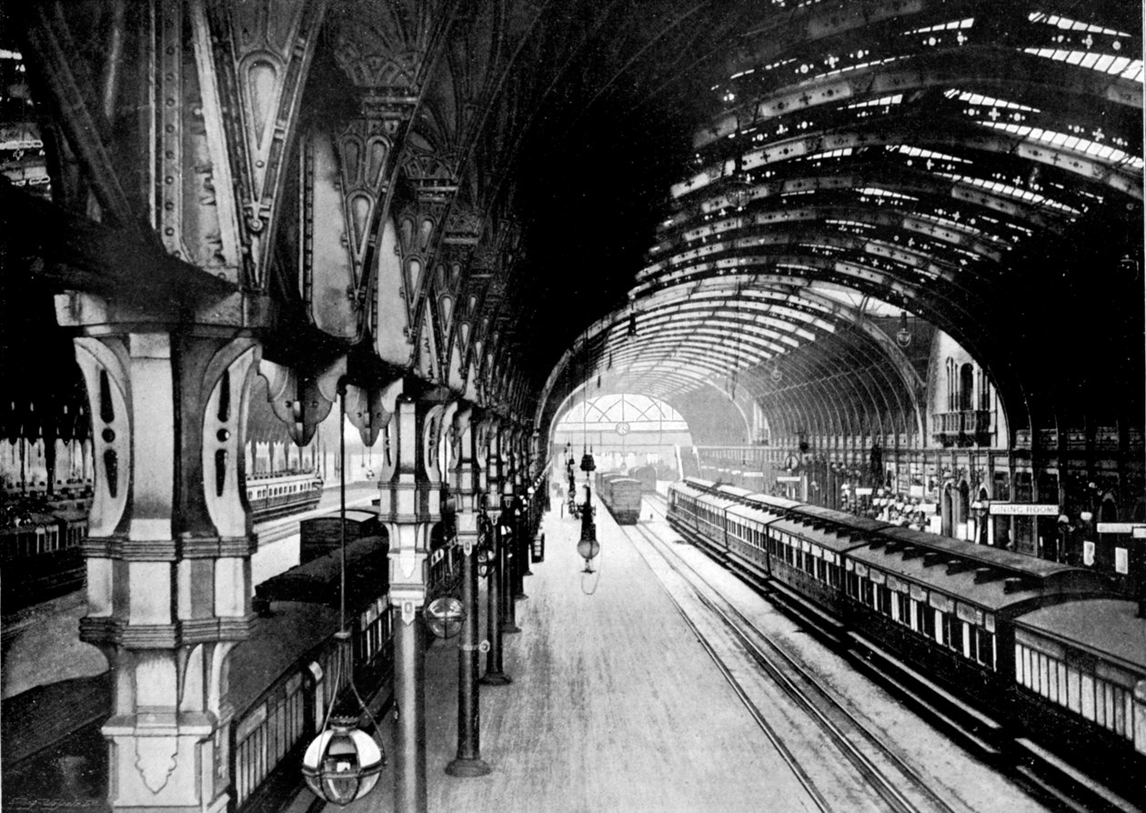 Estação de Paddington, Londres, 1890 de British Photographer