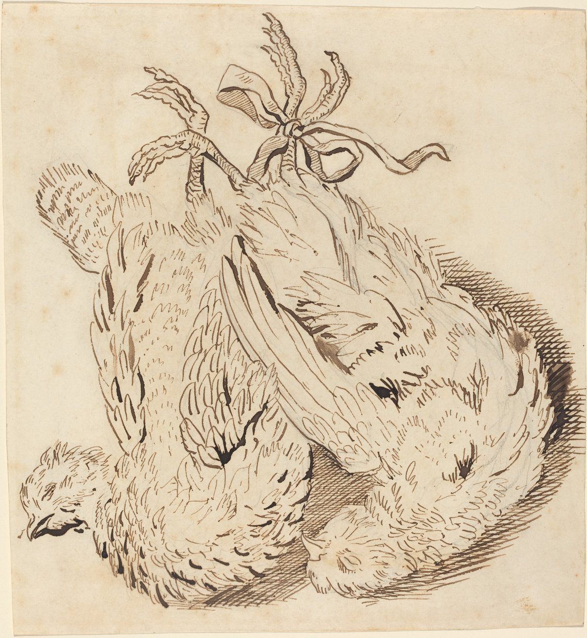 Duas galinhas mortas de British 18th Century