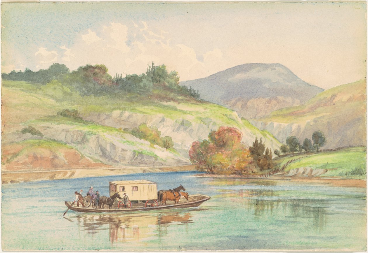 Atravessando o rio James de British 19th Century