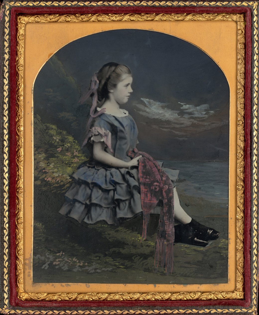 Retrato de uma garota de British 19th Century