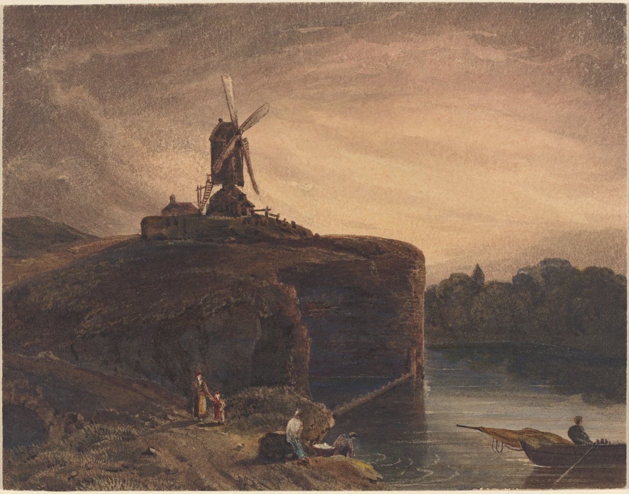 O moinho de British 19th Century after Rembrandt van Rijn