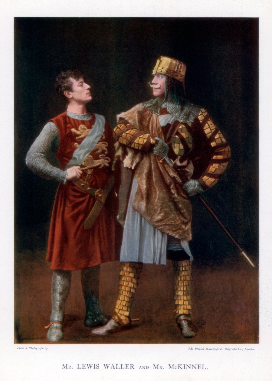 Lewis Waller e Mr McKinnel, atores ingleses, 1901. de British Mutoscope