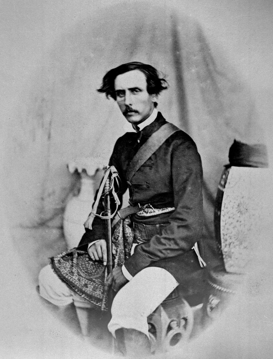 Capitão Mecham, de um álbum de 39 fotografias cumpridas por Edmund Impey em Madras de British Photographer