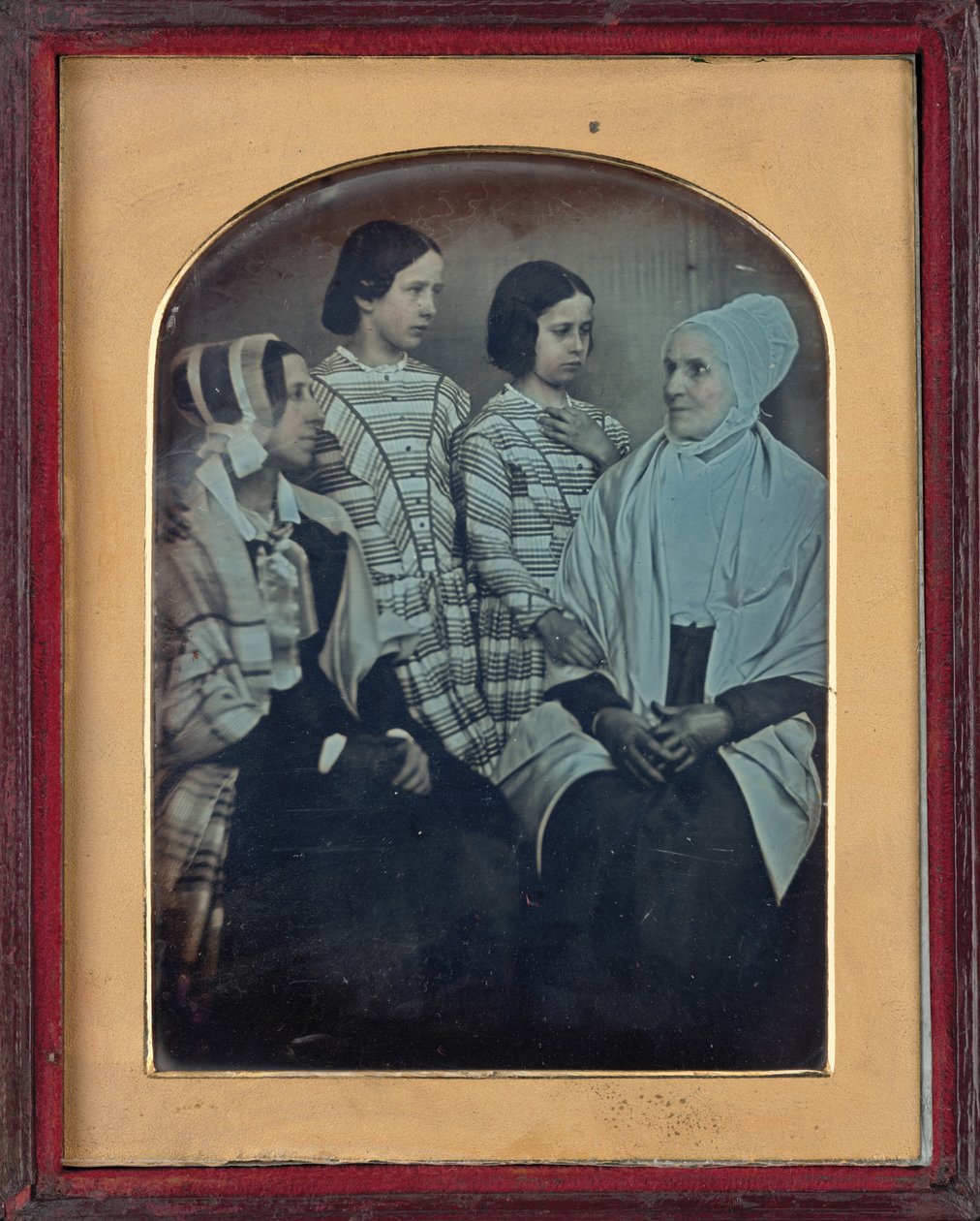 Isabel, Charlotte, Rebecca e Charlotte Anne Ashworth, c. 1846-1847 (foto) de British Photographer