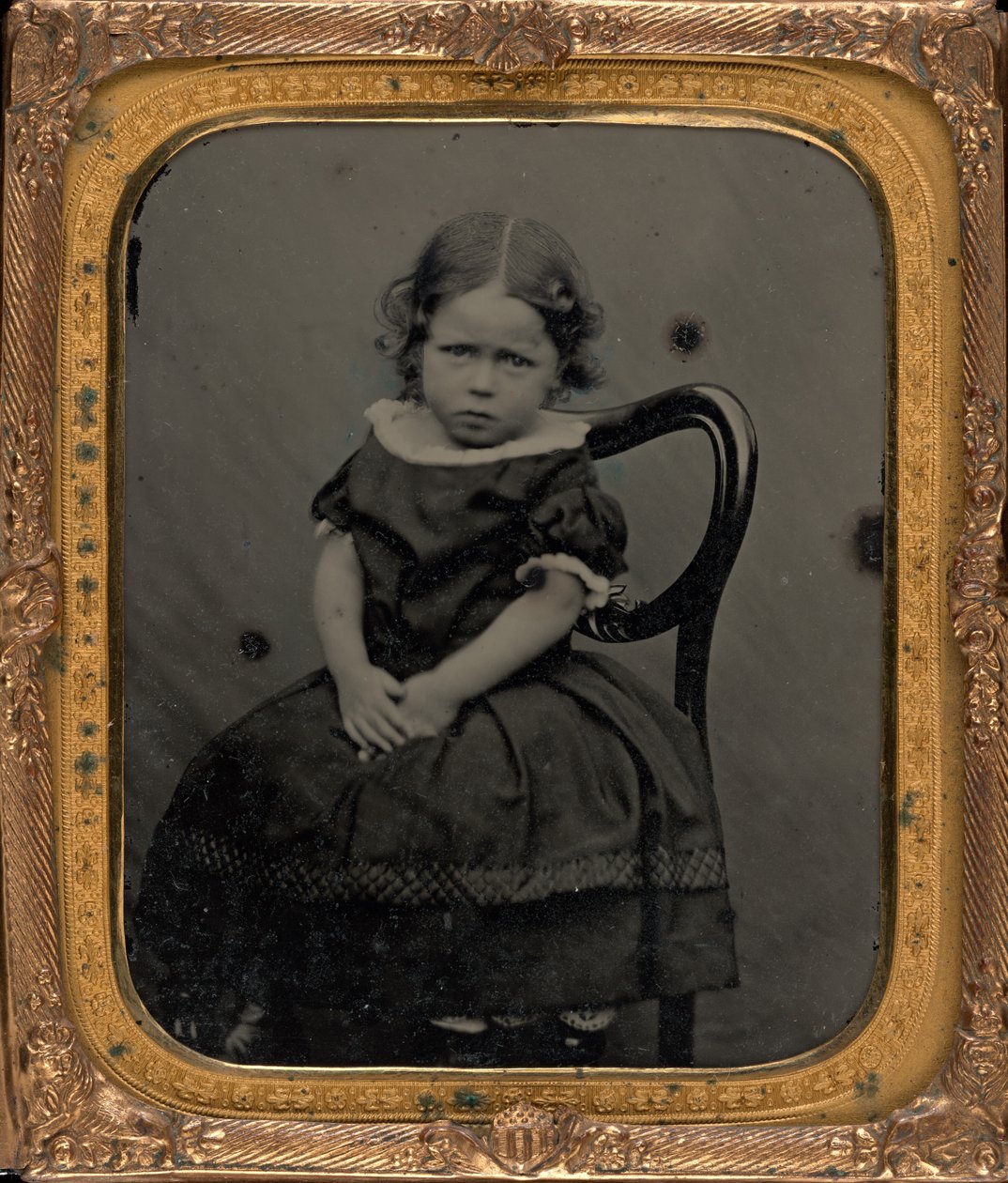 Retrato de uma rapariga,c. 1855 (foto) de British Photographer