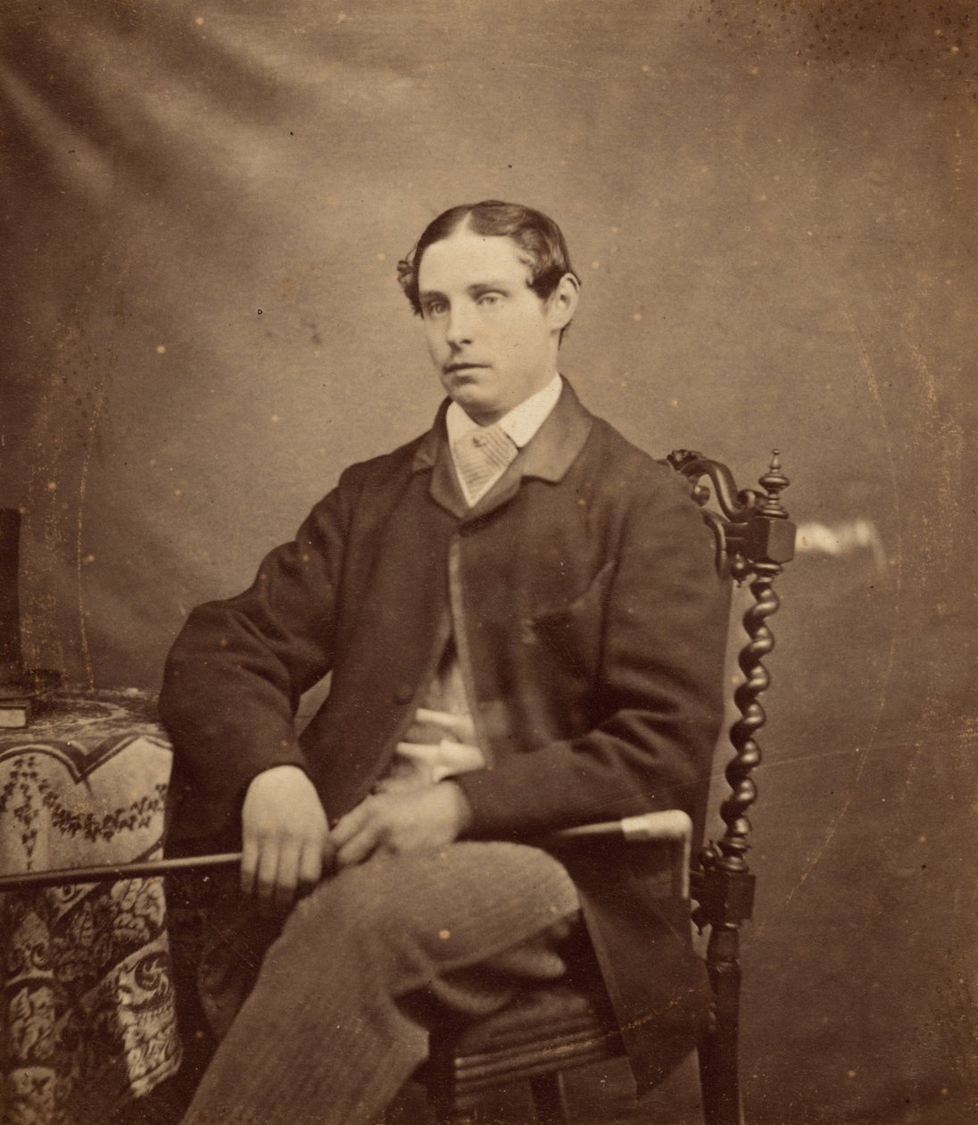Retrato de um homem,c. 1855 (foto) de British Photographer