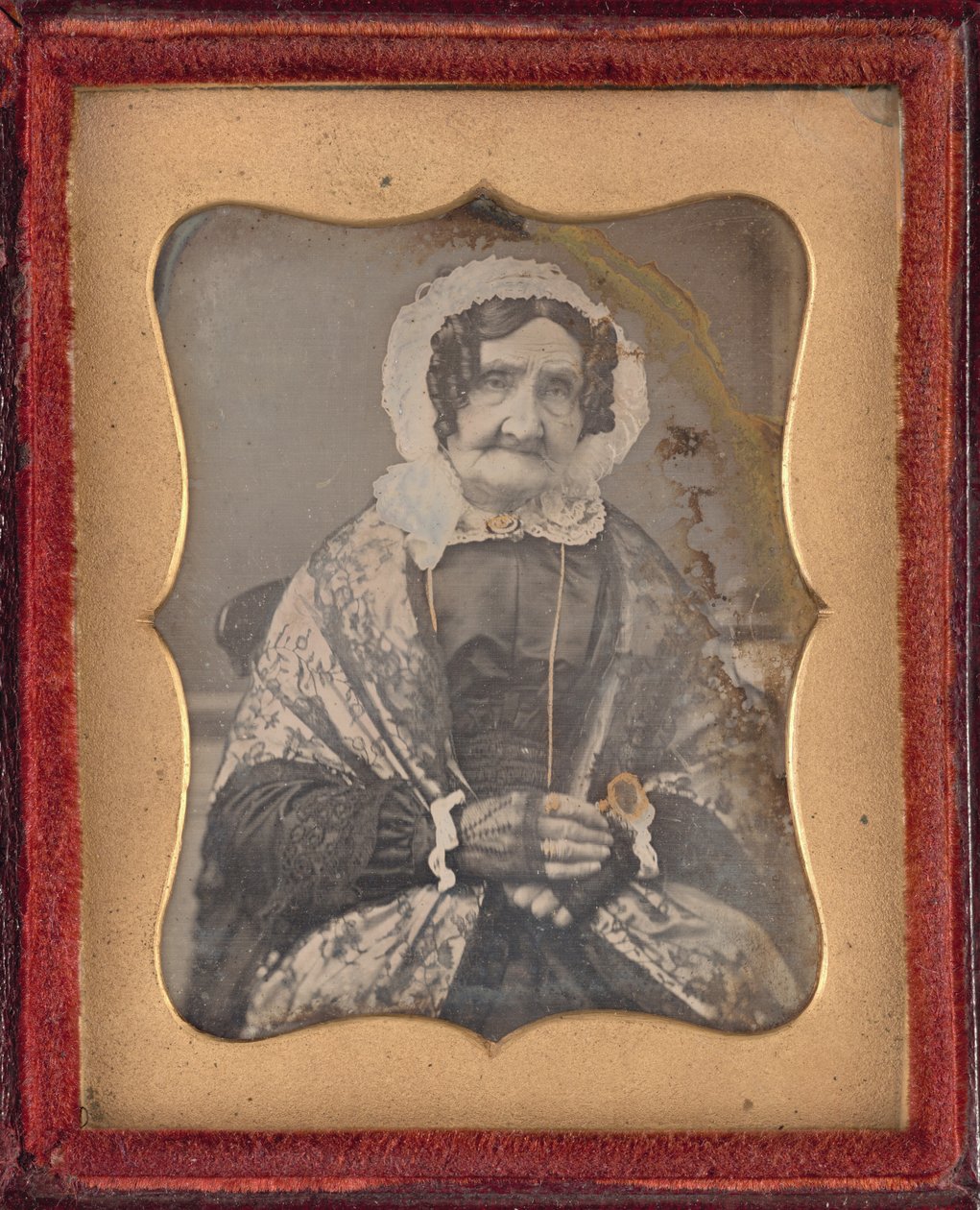 Retrato de uma mulher,c. 1850 (foto) de British Photographer