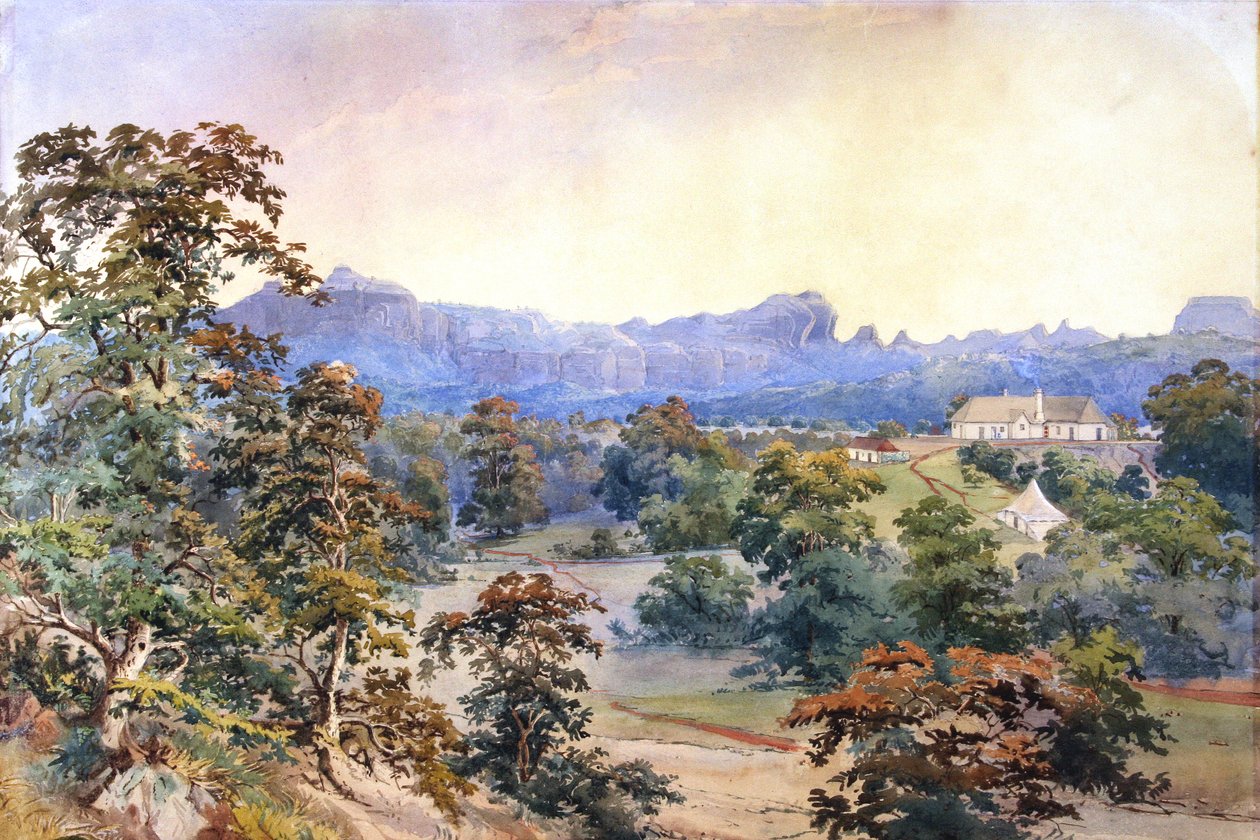 Uma herdade num vale (aguarela) de British School