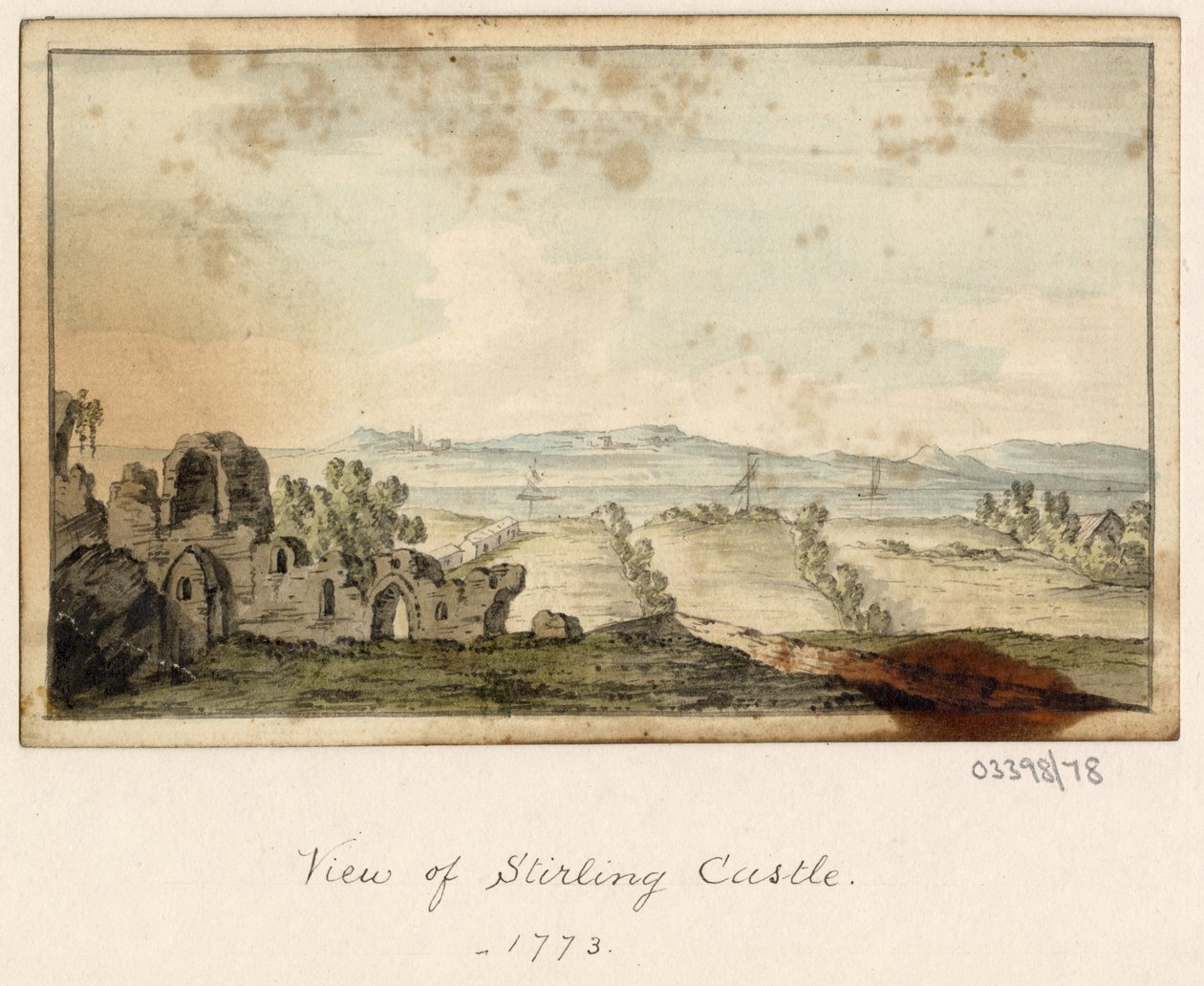 Uma série de esboços, vistas na Grã-Bretanha, no Continente e na América 1772-1778 (aguarela) de British School