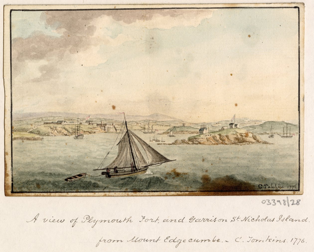 Uma série de esboços, vistas na Grã-Bretanha, no Continente e na América 1772-1778 (aguarela) de British School