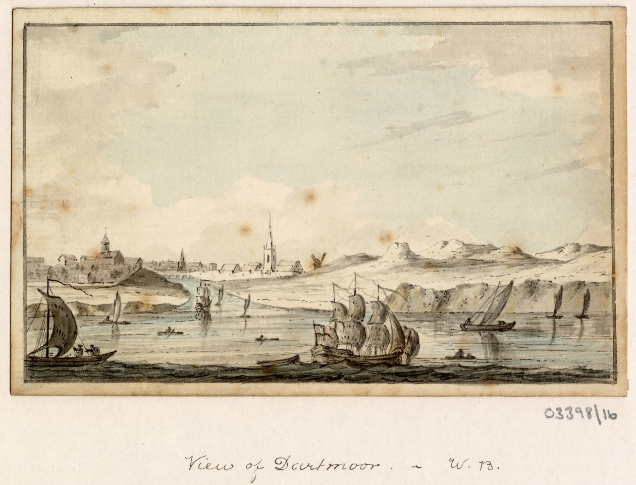 Uma série de esboços, vistas na Grã-Bretanha, no Continente e na América 1772-1778 (aguarela) de British School