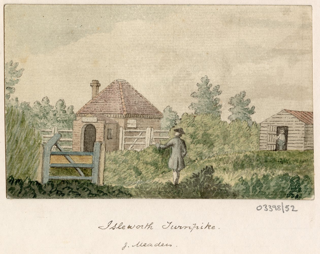 Uma série de esboços, vistas na Grã-Bretanha, no Continente e na América 1772-1778 (aguarela) de British School