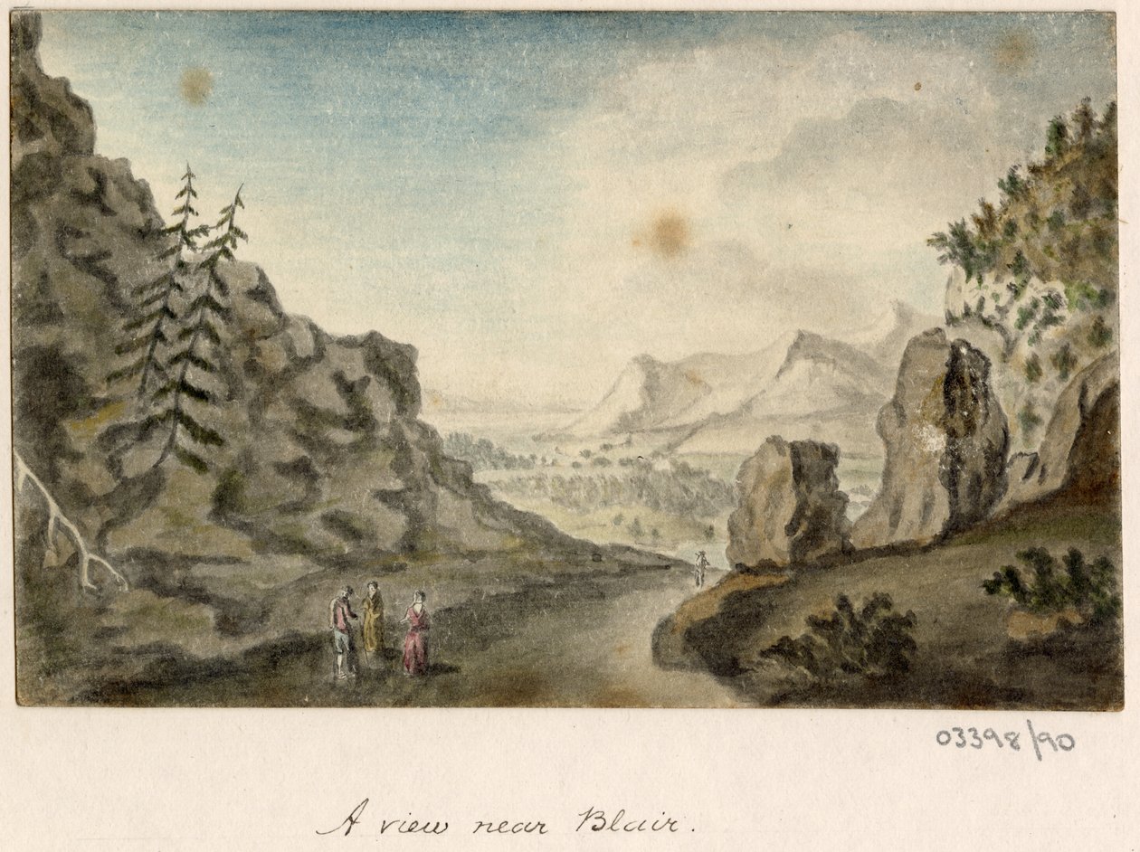 Uma série de esboços, vistas na Grã-Bretanha, no Continente e na América 1772-1778 (aguarela) de British School