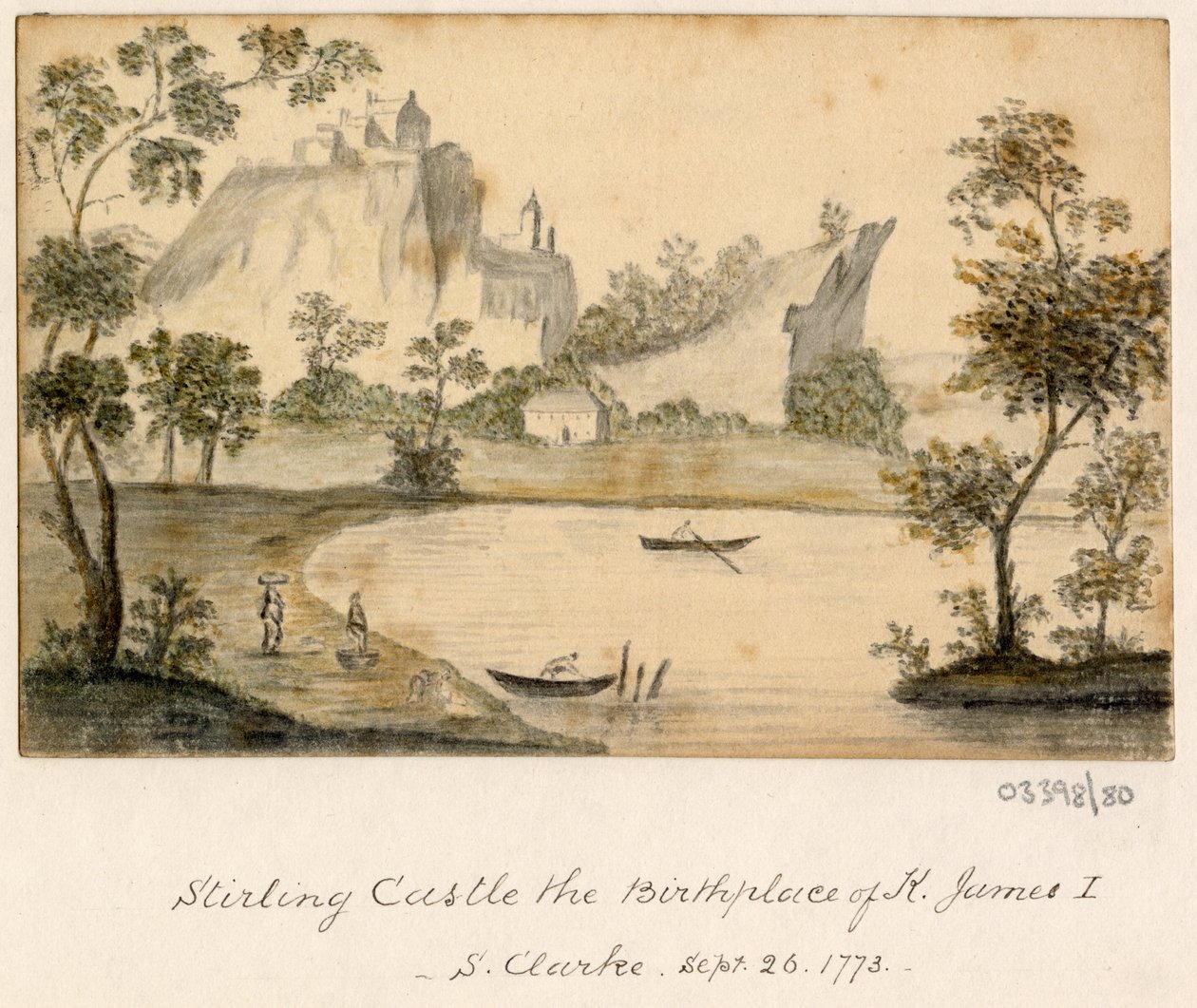 Uma série de esboços, vistas na Grã-Bretanha, no Continente e na América 1772-1778 (aguarela) de British School