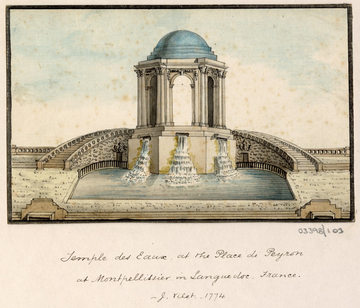 Uma série de esboços, vistas na Grã-Bretanha, no Continente e na América 1772-1778 (aguarela) de British School