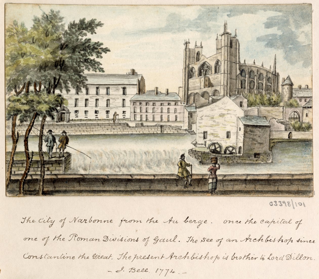 Uma série de esboços, vistas na Grã-Bretanha, no Continente e na América 1772-1778 (aguarela) de British School