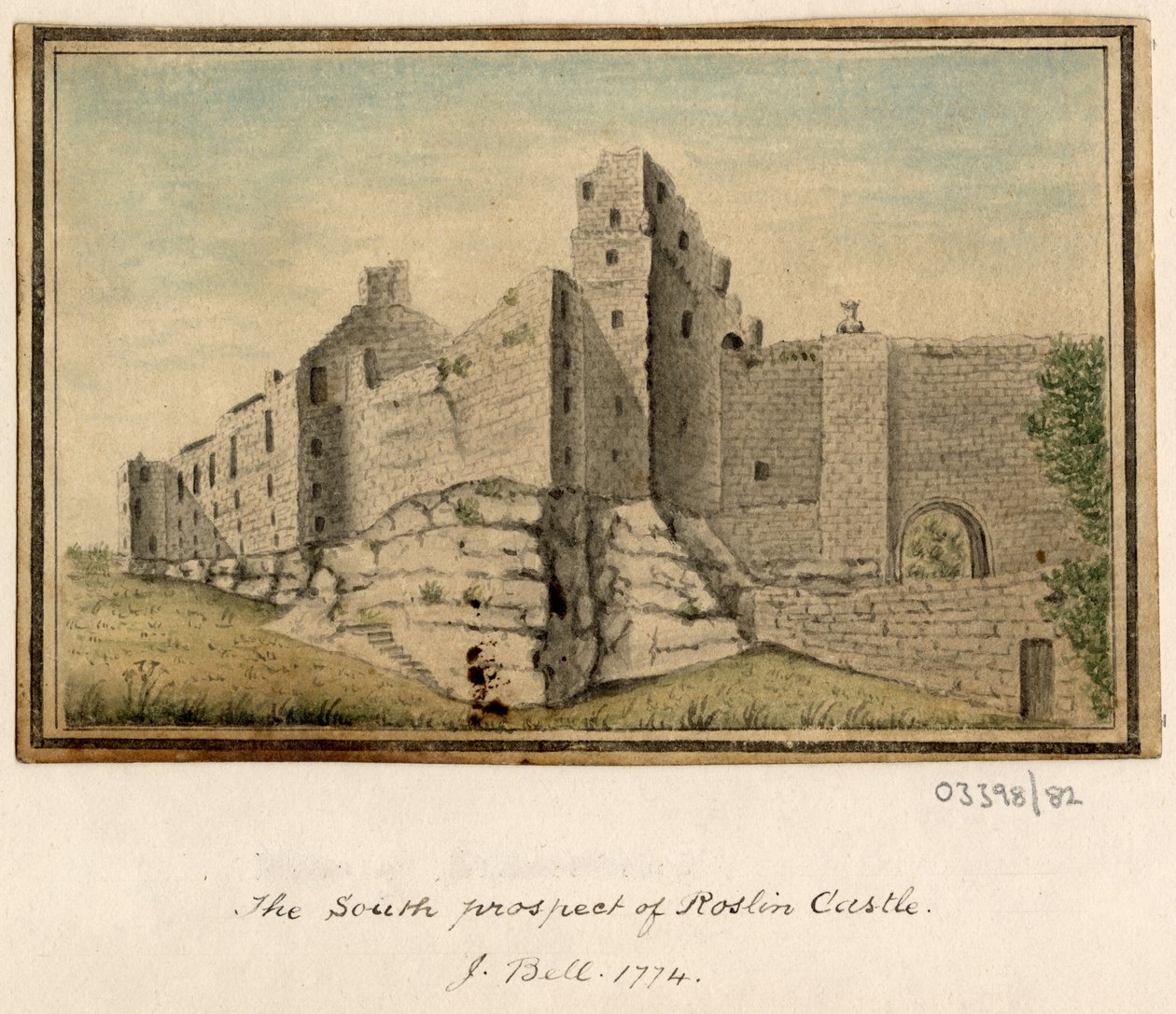 Uma série de esboços, vistas na Grã-Bretanha, no Continente e na América 1772-1778 (aguarela) de British School
