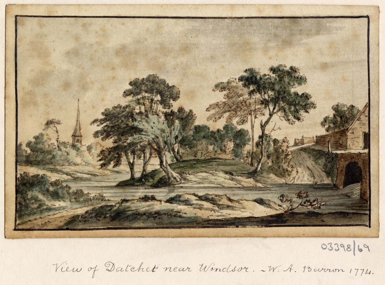 Uma série de esboços, vistas na Grã-Bretanha, no Continente e na América 1772-1778 (aguarela) de British School